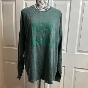 Comfort Colors Forest Green 'Lucky Mama' Long Sleeve Tee XL